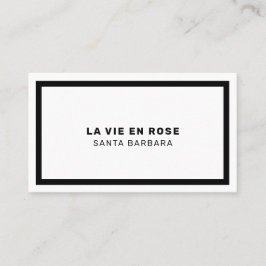 Minimalistisk Luxury Boutique Black White Visitkort