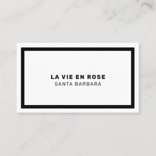 Minimalistisk Luxury Boutique Black White Visitkort
