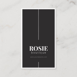 Minimalistisk Luxury Boutique Black/White Visitkort