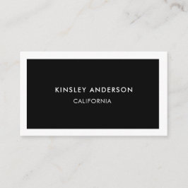 Minimalistisk Luxury Boutique Black & White Visitkort