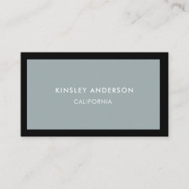 Minimalistisk luxury Boutique Dusty Blue & Black Visitkort