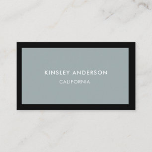Minimalistisk luxury Boutique Dusty Blue & Black Visitkort