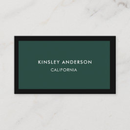 Minimalistisk Luxury Boutique Emerald Grönt & Blac Visitkort