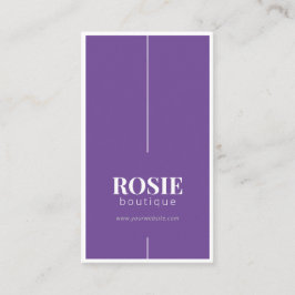 Minimalistisk Luxury Boutique Lila/White Visitkort