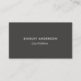 Minimalistisk Luxury Boutique Mörk Grått Visitkort