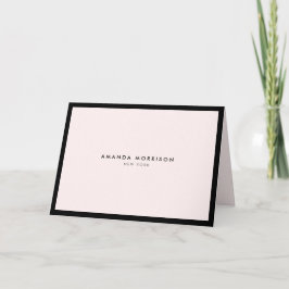Minimalistisk Luxury Boutique Pastel Rosa Anteckningskort