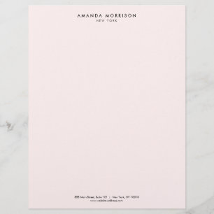 Minimalistisk Luxury Boutique Pastel Rosa Brevhuvud