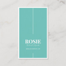 Minimalistisk Luxury Boutique Teal/White