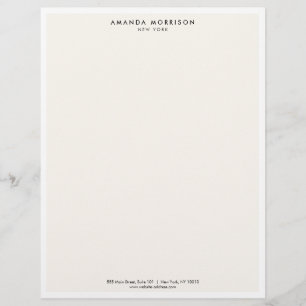 Minimalistisk Luxury Boutique White/Ivory Brevhuvud