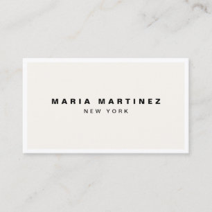 Minimalistisk Luxury Boutique White/Ivory Visitkort