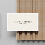Minimalistisk Luxury Boutique White/Ivory Visitkort<br><div class="desc">En elegant och förfinad design höjer ditt namn eller ditt företag namn genom minimal och modern formatering. Det tunna vita gräns är belagt med en elfenbensbakgrund till ge som en lyxkänsla för den här klassiska affärskortet. © 1201AM-KREATIV</div>