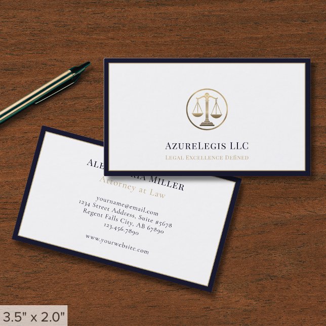 Minimalistisk luxury Legal-service Visitkort (Skapare uppladdad)