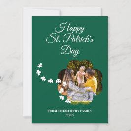 Minimalistisk lycklig klöver st. Patricks dag Foto Julkort