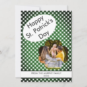 Minimalistisk lycklig klöver st. Patricks dag Foto Julkort