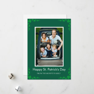 Minimalistisk lycklig klöver st. Patricks dag Foto Julkort