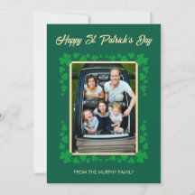 Minimalistisk lycklig klöver St. Patricks dag Foto