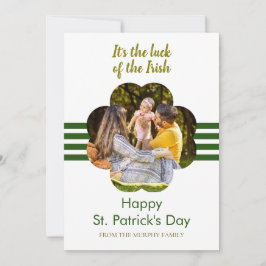Minimalistisk lycklig klöver st. Patricks dag Foto Julkort