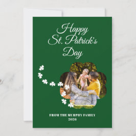 Minimalistisk lycklig klöver st. Patricks dag Foto Julkort
