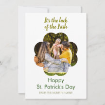 Minimalistisk lycklig klöver St. Patricks dag Foto