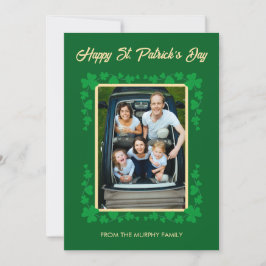 Minimalistisk lycklig shamrock st. Patricks dag Fo Julkort