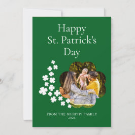Minimalistisk lycklig shamrock st. Patricks dag Fo Julkort