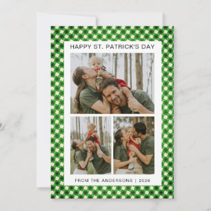 Minimalistisk lycklig shamrock st. Patricks dag Fo Julkort