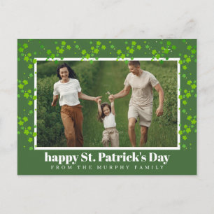Minimalistisk lycklig shamrock st. Patrick's Day F Helg Vykort