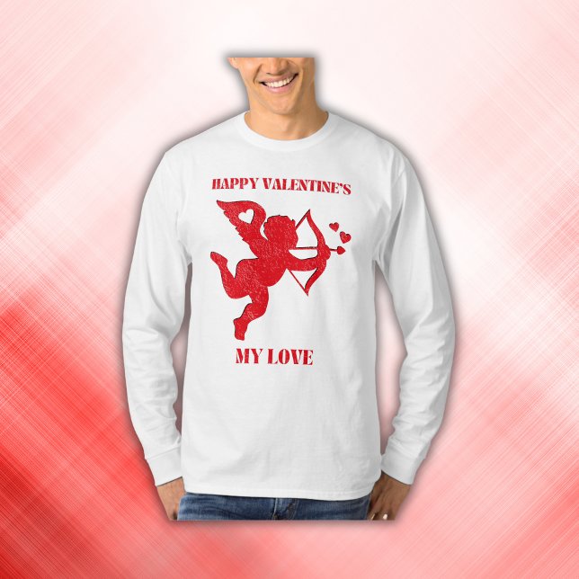 Minimalistisk Lycklig Valentine är min Kärlek på v T Shirt (Skapare uppladdad)