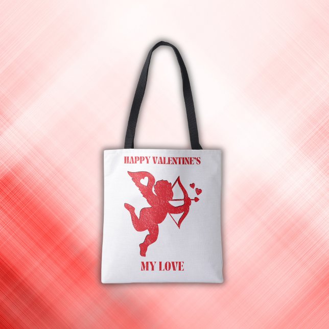 Minimalistisk Lycklig Valentine är min Kärlek på v Tygkasse (Skapare uppladdad)
