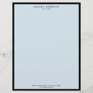 Minimalistisk lyx Boutique Black/Blue Brevhuvud