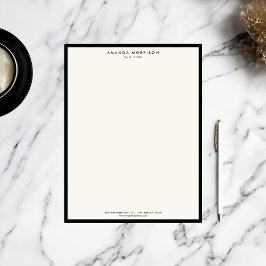 Minimalistisk lyx Boutique Black/Ivory Brevhuvud