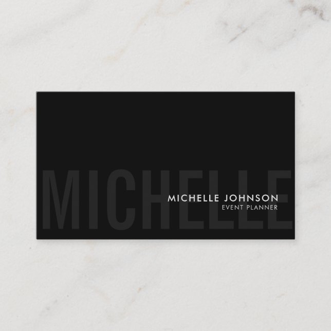 Minimalistisk lyx Boutique Black/White Visitkort (Framsida)
