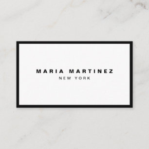 Minimalistisk lyx Boutique Black/White Visitkort
