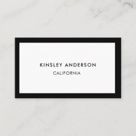 Minimalistisk lyx Boutique White och Black Visitkort