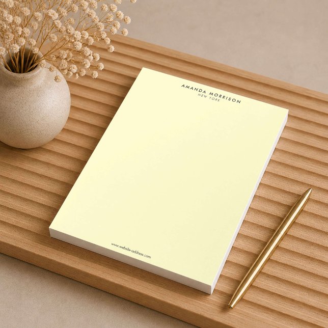 Minimalistisk Lyx Gul Anteckningsblock (Skapare uppladdad)