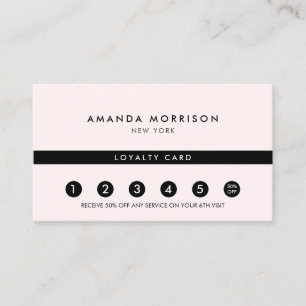Minimalistisk Lyx Pastell Rosa Lojalitet Visitkort