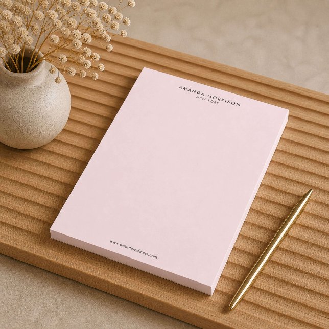 Minimalistisk Lyx Rosa Anteckningsblock (Skapare uppladdad)