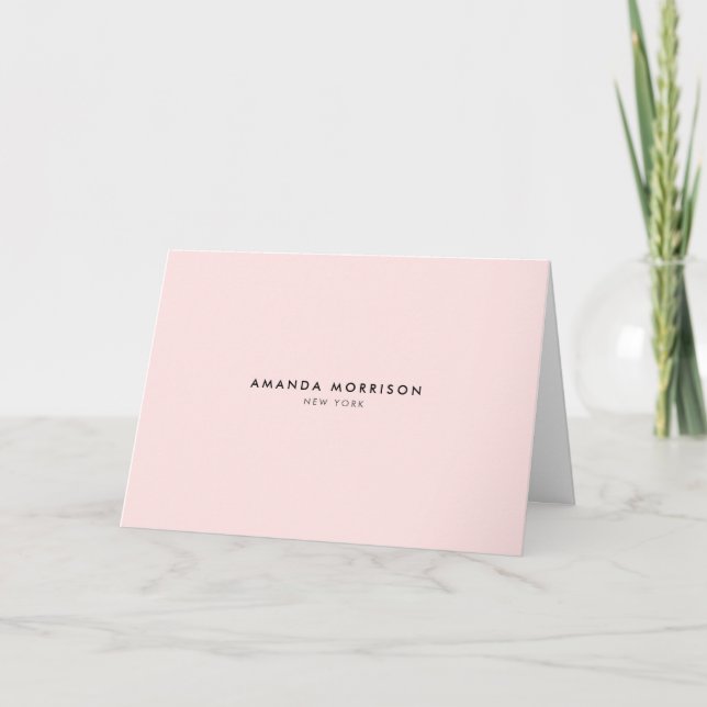 Minimalistisk Lyx Rosa Filta Anteckningskort (Framsida)