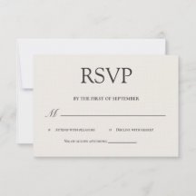 Minimalistisk Lyx RSVP-kort