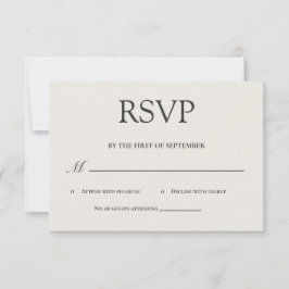 Minimalistisk Lyx RSVP-kort OSA Kort