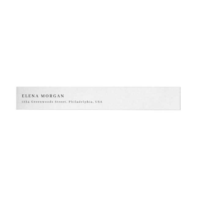 Minimalistisk Lyx Svart Bröllop Etikettband (Individual)
