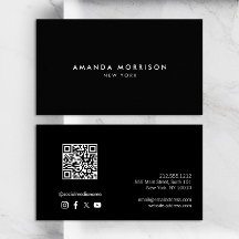 Minimalistisk Lyx Svart QR-kod Sociala Medier