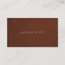 Minimalistisk Lyx Terrakotta Suede Textur Visitkort