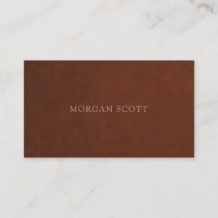 Minimalistisk Lyx Terrakotta Suede Textur Visitkort
