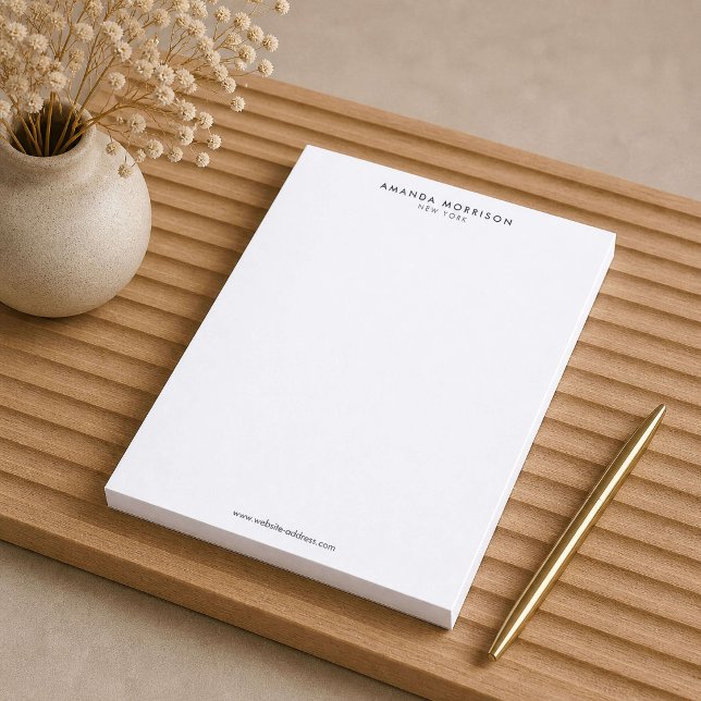 Minimalistisk Lyx Vit Anteckningsblock (Skapare uppladdad)