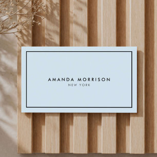 Minimalistisk Lyxig Boutique Blå/Svart Visitkort