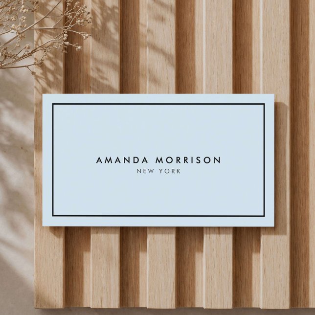 Minimalistisk Lyxig Boutique Blå/Svart Visitkort (Skapare uppladdad)