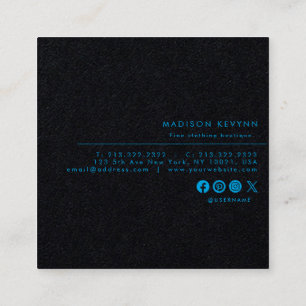 Minimalistisk Lyxig Boutique Elfenben Fyrkantigt Visitkort
