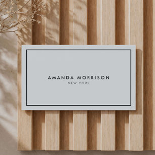 Minimalistisk Lyxig Boutique Grå/Svart Visitkort