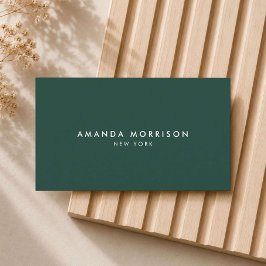 Minimalistisk lyxig boutique mörk skoggrön visitkort